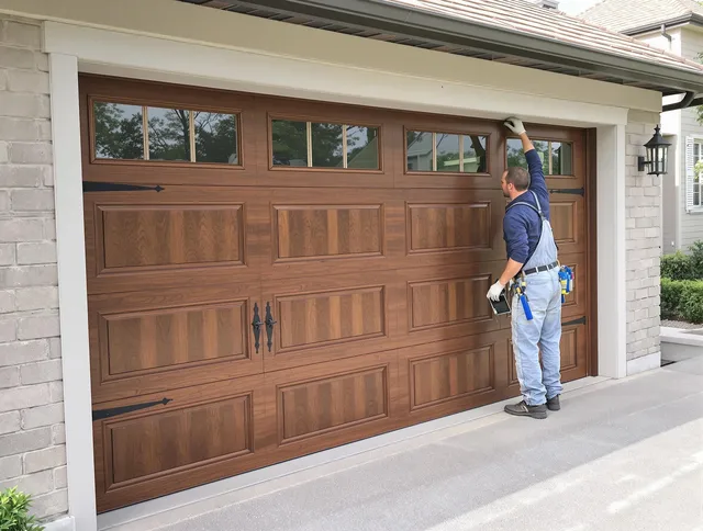 Custom garage door showcase by Acushnet Garage Door Repair in Acushnet