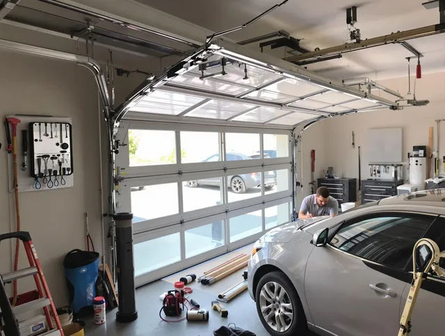 Garage door noise reduction service by Acushnet Garage Door Repair in Acushnet