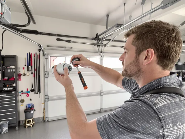 Garage door opener repair service by Acushnet Garage Door Repair in Acushnet