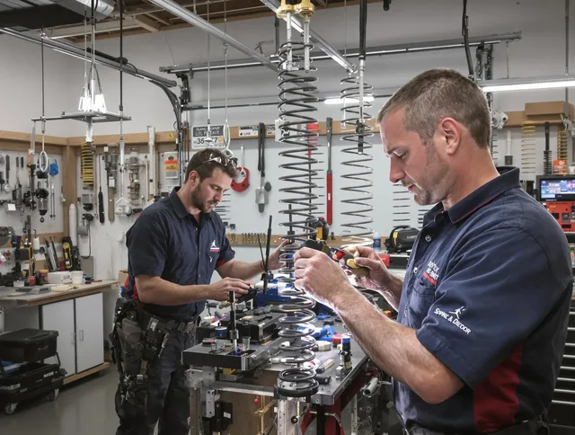 Garage door spring repair service by Acushnet Garage Door Repair in Acushnet